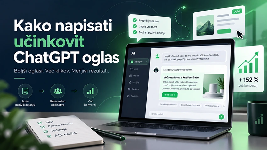kako napisati chatGPT oglase?